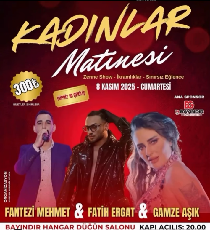 Gamze Aşık’tan İzmir Bayındır’da Unutulmaz Gece: Kadınlar Matinesi Sahnesinde Roman Rüzgarı Esti!