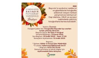 Bayındır’da Sonbahar Temalı Fotoğraf Yarışması Başladı