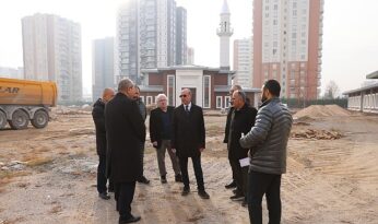 Başkan Pekyatırmacı Yapımı Devam Eden Yazır Mahalle Külliyesi’nde İncelemelerde Bulundu