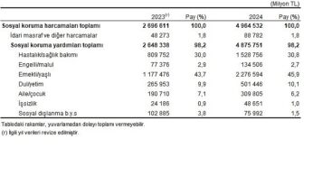 Sosyal Koruma İstatistikleri, 2024