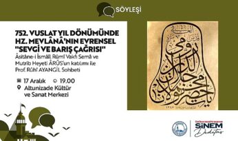 Üsküdar’da Mevlana’nın 752’nci Vuslat Yıl Dönümü Anma Programı Yapılacak