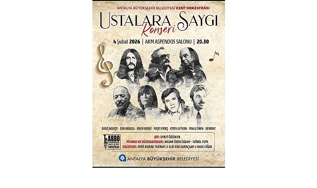 “Ustalara Saygı” konseri Antalyalılarla buluşacak