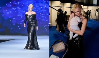 Wilma Elles Defilede Göz Kamaştırdı, Kuliste Oğlunu Uyuttu