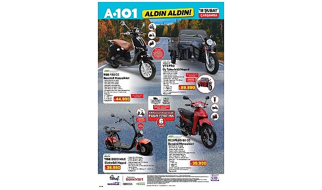 18 Şubat’ta A101’de Mobilite Ürünleri Öne Çıkıyor