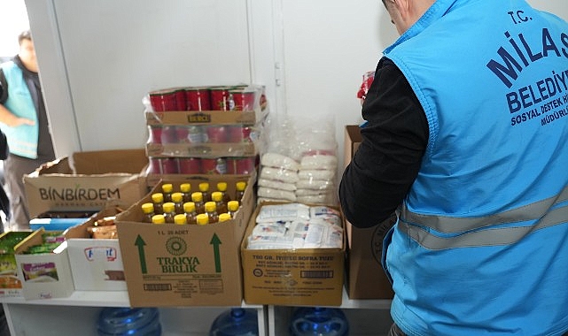 Milas Belediyesi Gıda Kolisi Dağıtımlarını Sürdürüyor